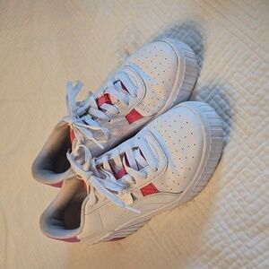 Puma Cali Wedge Sneaker - White and Pink Women's Size 8.5
